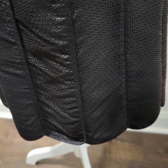 Ann Taylor Black Midi Vintage Size 6 beautiful silk and cotton dress, never worn - Picture 3 of 7